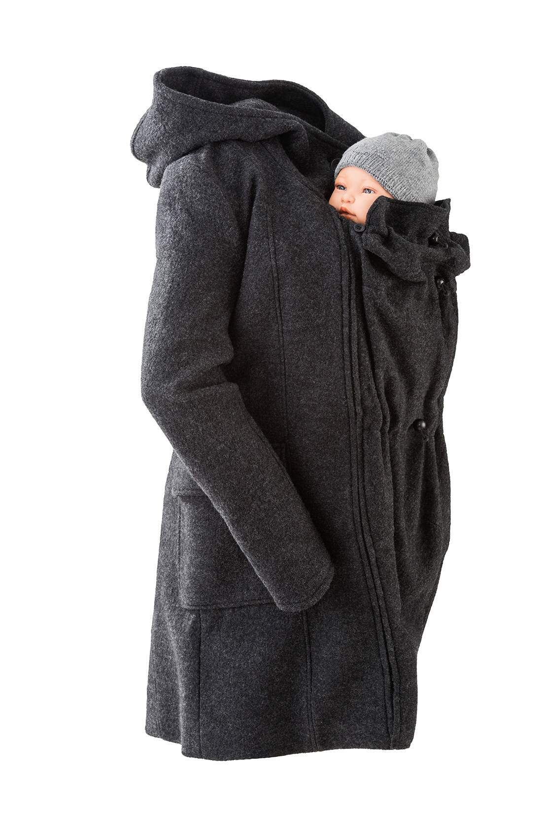 Tragejacke für Mutter und Kind über Tragetuch und Babytrage